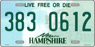 NH license plate 3830612