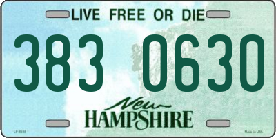NH license plate 3830630