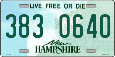 NH license plate 3830640