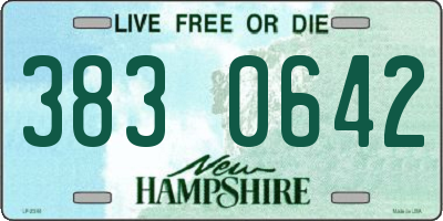 NH license plate 3830642