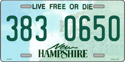 NH license plate 3830650