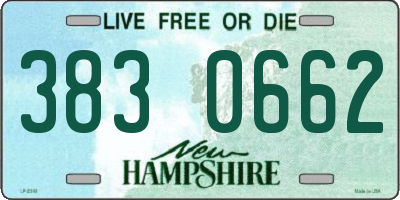 NH license plate 3830662