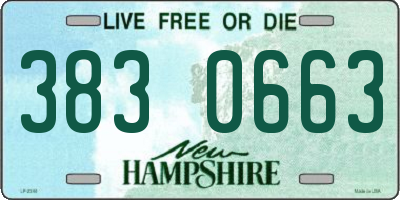 NH license plate 3830663