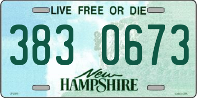 NH license plate 3830673