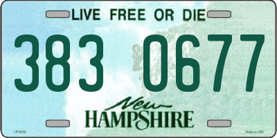 NH license plate 3830677