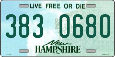 NH license plate 3830680