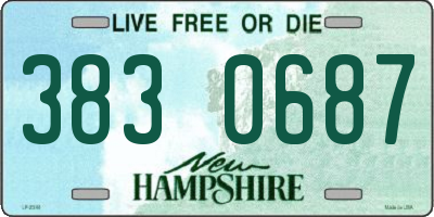 NH license plate 3830687