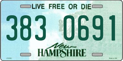 NH license plate 3830691