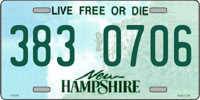 NH license plate 3830706