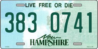 NH license plate 3830741
