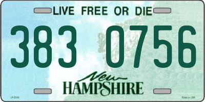 NH license plate 3830756