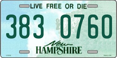 NH license plate 3830760