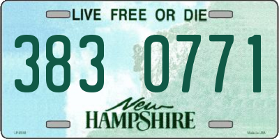 NH license plate 3830771