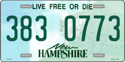 NH license plate 3830773