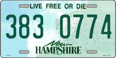 NH license plate 3830774