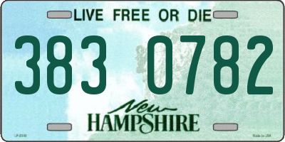 NH license plate 3830782
