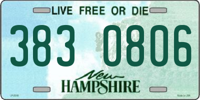 NH license plate 3830806