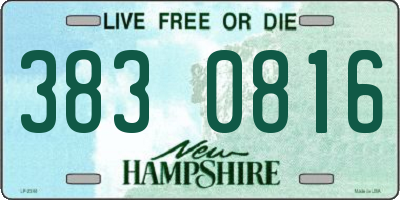 NH license plate 3830816