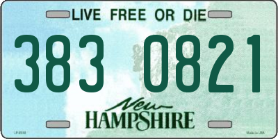 NH license plate 3830821