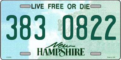 NH license plate 3830822