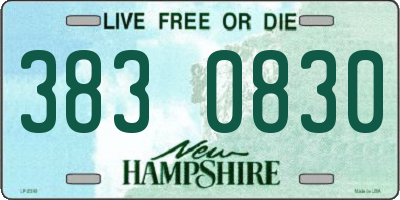 NH license plate 3830830