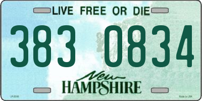 NH license plate 3830834
