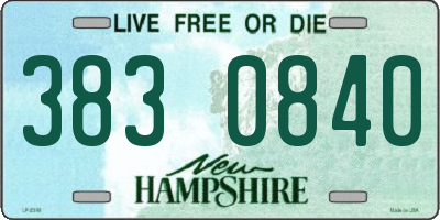 NH license plate 3830840