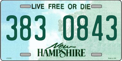 NH license plate 3830843