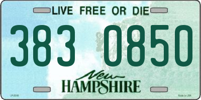 NH license plate 3830850