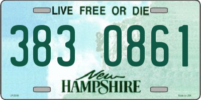 NH license plate 3830861