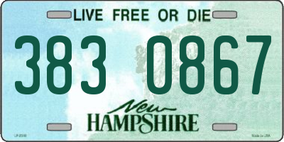 NH license plate 3830867