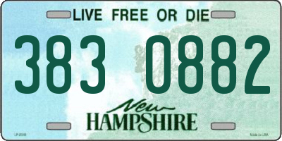 NH license plate 3830882