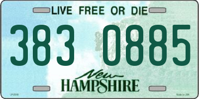 NH license plate 3830885