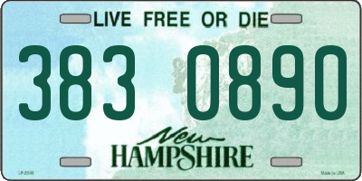 NH license plate 3830890