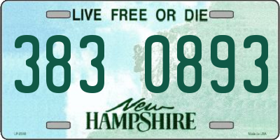 NH license plate 3830893