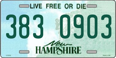 NH license plate 3830903