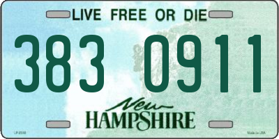 NH license plate 3830911