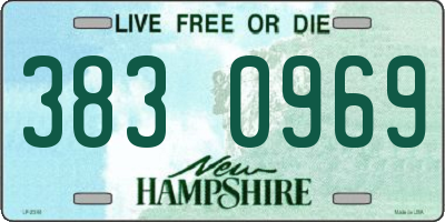 NH license plate 3830969