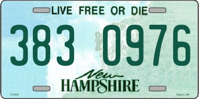 NH license plate 3830976