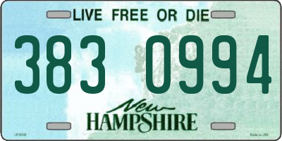 NH license plate 3830994