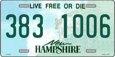 NH license plate 3831006