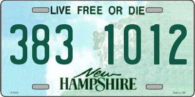 NH license plate 3831012
