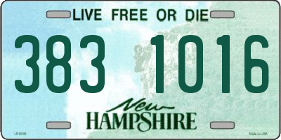 NH license plate 3831016