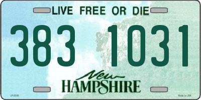 NH license plate 3831031