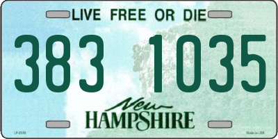 NH license plate 3831035