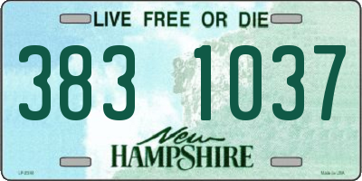 NH license plate 3831037