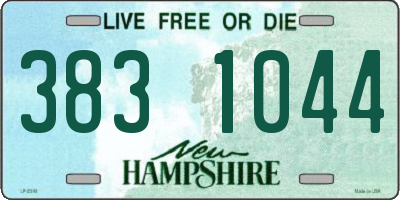 NH license plate 3831044