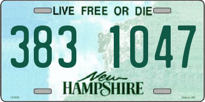 NH license plate 3831047