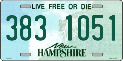 NH license plate 3831051