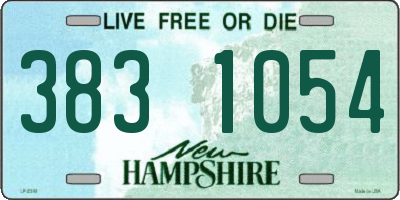 NH license plate 3831054